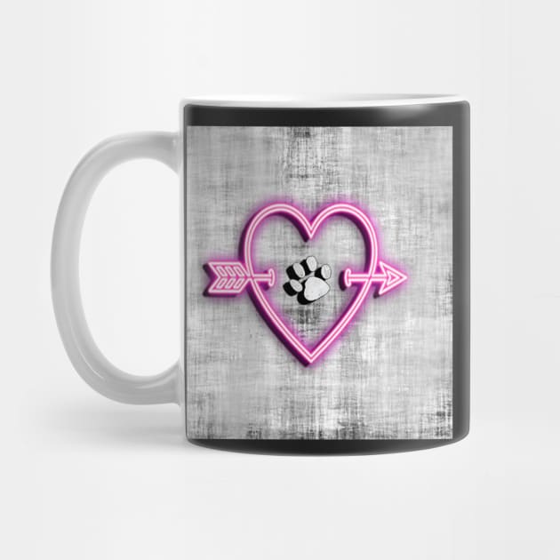 Heart & Arrow Paw Print Design Cute Cat and Dog Mom Lover of Dogs by tamdevo1